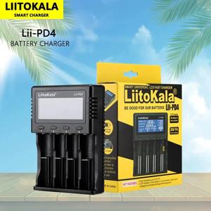 Liitokala Lii-PD4 LCD 3.7V, 1.2V, 3.2V, 3.8V, NiMH 18650 16340 18350, 18500 21700, 20700 26650 충전식 리튬 배터리 충전기