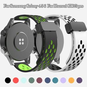 20/22mm Magnetic 걸쇠 Silicone Strap For Samsung Galaxy Watch 4 5 pro 40mm 44mm 45mm 42/46mm 팔찌 Huawei GT2/3 프로 밴드