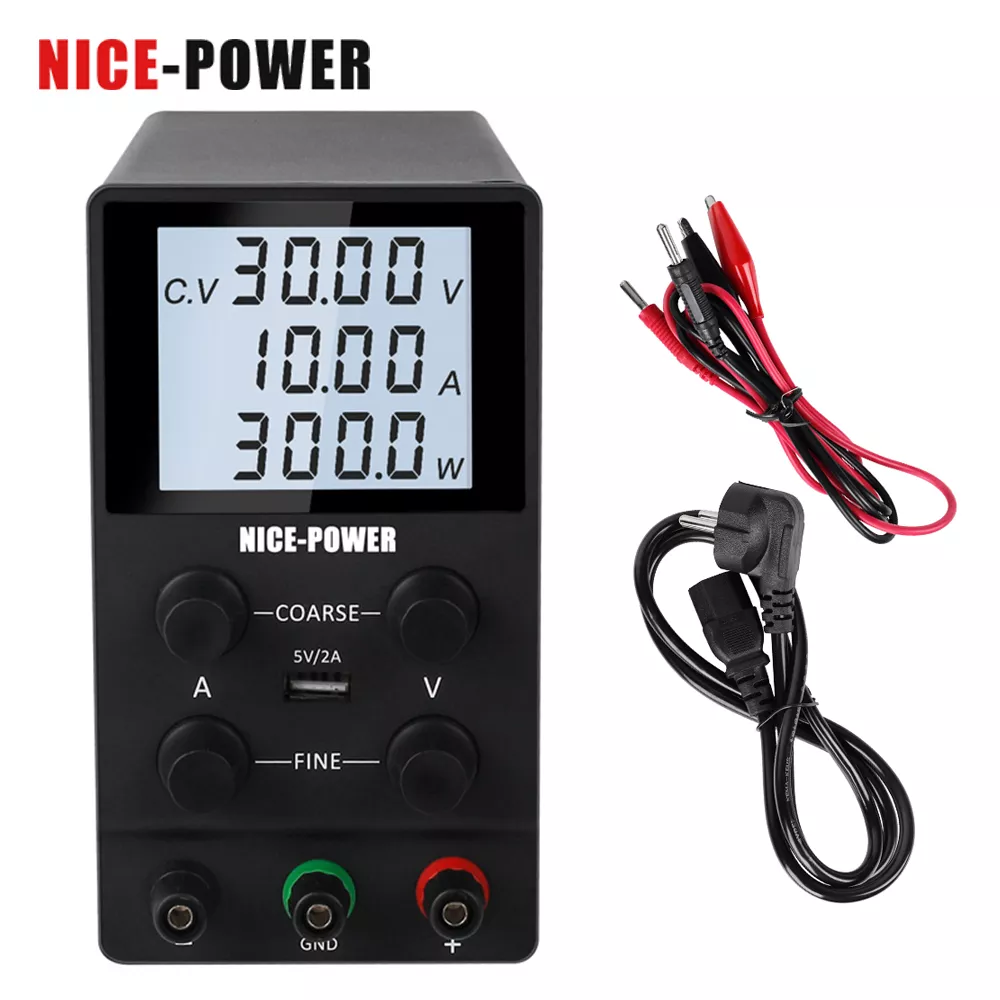 Nice power USB DC 조절 랩 전원 공급 장치, 조절 가능, 30V 10A, 실험실 60V 5A, 전압 조절기 안정기, 벤치 소스 DIY