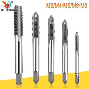 5pcs Hss 기계 나사 스레드 메트릭 플러그 탭 나사 탭 3mm 4mm 5mm 6mm 8mm M3-M8 세트 키트 나사 스레드 탭 드릴 M3 M4 M5 M6 M8