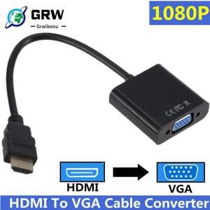 1080P HDMI-VGA 어댑터와 호환 Xbox PS4 PC 노트북 TV 박스 프로젝터 디스플레이어 hdtv용 디지털-아날로그 변환기 케이블