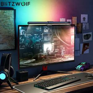 BlitzWolf RGB LED 책상 램프, 밝기 조절 사무실 컴퓨터, 눈 보호 테이블 램프, 공부 독서 스크린 모니터, 걸이식 라이트 바