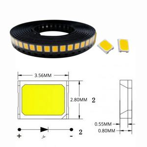 SMT SMD 2835 LED 램프 비드, 백색, 적색, 청색, 녹색, 황색 비즈, LED 칩, DC 1.8-3.6V 조명, 다이오드 발광, 20-25lm, 100 개