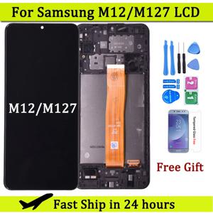 LCD 터치 스크린 디지타이저, 삼성 M12 LCD M127 M127F M127M 용, 6.5 인치 LCD 디스플레이