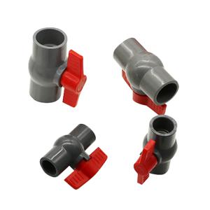 회색 PVC 소재 볼 밸브, 정원 수도관 피팅 밸브 스위치 연결 어댑터, ID 20mm, 25mm, 32mm, 40mm, 1PC