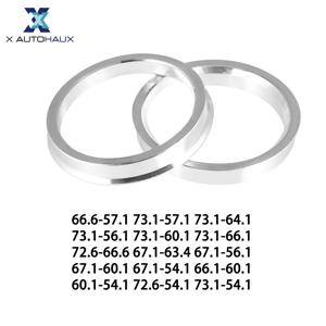 X Autohaux 알루미늄 합금 자동차 허브 중심 링 휠 보어 센터 스페이서, OD 60.1 73.1 72.6mm-ID 57.1 56.1 64.1mm, 2 개