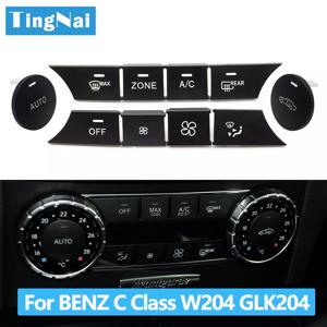 전면 콘솔 AC 히터 기후 제어 스위치 버튼 커버, 메르세데스 벤츠 C GLK 클래스 W204 X204 C300 C350 C63 교체