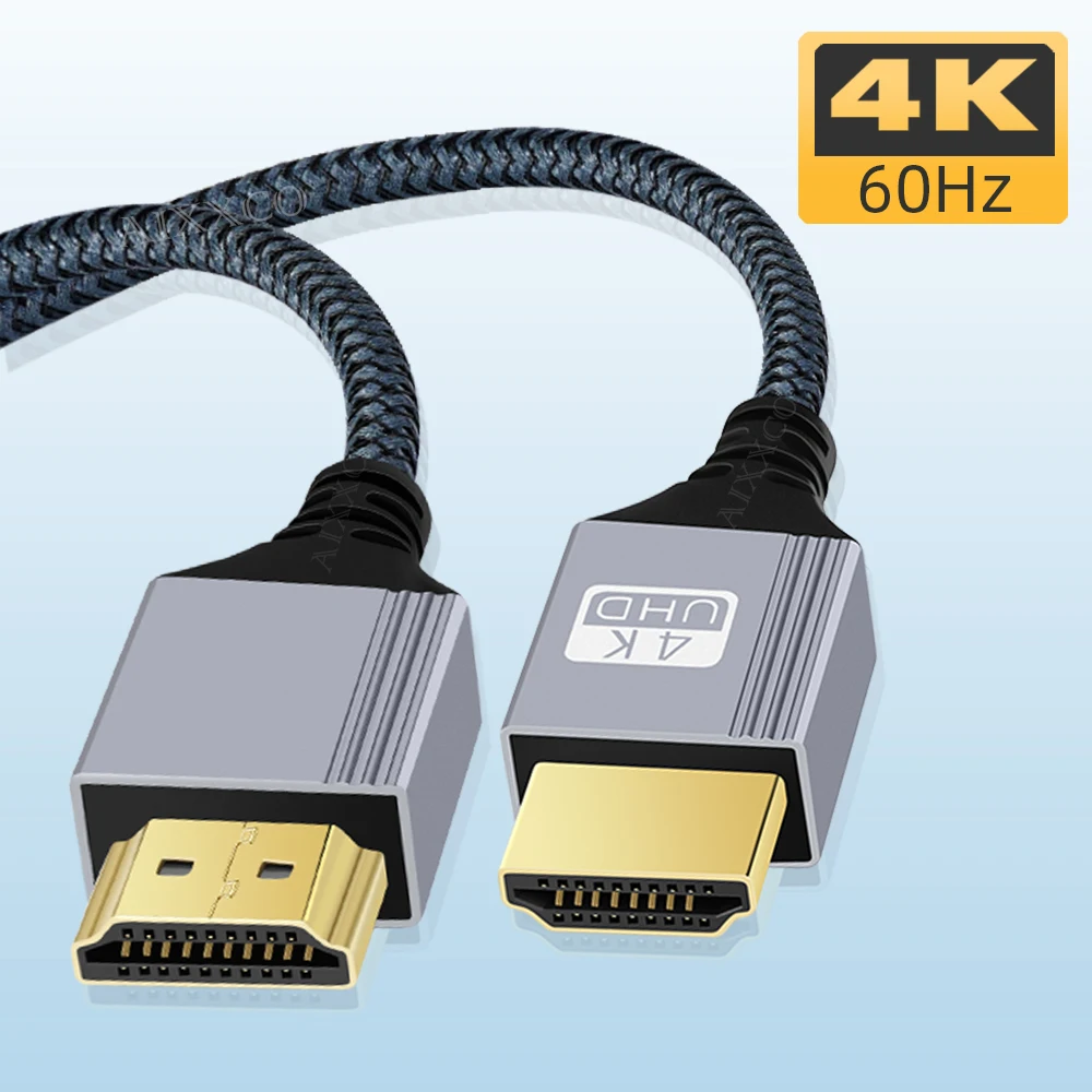 HDMI 스플리터 디지털 케이블 코드, HDMI Compatible 2.0 와이어, 샤오미 Xbox PS5 PS4 노트북용, 4K 60Hz, 2m, 3m, 5m, 10m