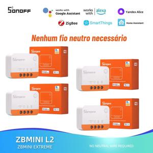 1/10 SONOFF ZBMINI-L2 중립 와이어 불필요 익스트림 지그비 스마트 스위치, 알렉사 홈 어시스턴트 지그비 2MQTT 스마트싱스 허브