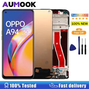 OPPO A94 5G LCD 디스플레이 터치 스크린 디지타이저 어셈블리 교체, 6.43 인치 AMOLED 스크린, CPH2211 디스플레이