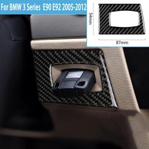 탄소 섬유 자동차 점화 스위치 키 홀 커버, 인테리어 트림 스티커, BMW 3 시리즈 E90 E92 2005-2012 액세서리