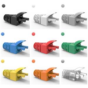 네트워크 케이블 부츠 플라스틱 보호 슬리브 스트레인 릴리프, Cat5e Cat6 모듈러 플러그 보호, RJ45, 팩당 50 개