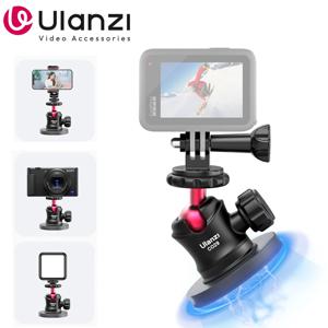 Ulanzi 액션 카메라 흡입 마운트 마그네틱 브래킷, 1/4 나사 포함, 360 ° 볼 헤드, Gopro 12 휴대폰 필 라이트 Gopro 베이스, C029