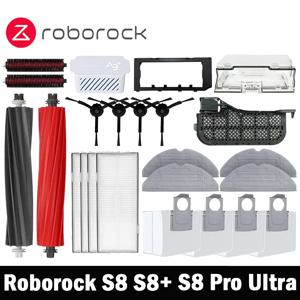 Roborock S8 S8 Pro Ultra S8 + 로봇 진공 예비 부품 메인 사이드 브러쉬 걸레 천 HEPA 필터 먼지 가방 액세서리