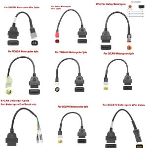 KTM OBD2 커넥터 오토바이, 야마하, 혼다, 스즈키, 두카티 OBD 2, 가와사키 진단 도구용 익스텐션 케이블, 신제품