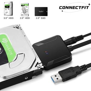 USB 3.0 to SATA 어댑터 케이블, SATA to USB 변환 케이블, 지지대 2.5/3.5 인치 SSD HDD 어댑터, 하드 드라이브, 12V 전원 어댑터