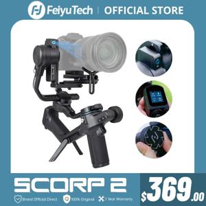 FeiyuTech SCORP 2[공식]카메라 짐벌 안정기, 내장 AI 트래커 업그레이드 조이스틱 터치 스크린, Sony/Canon 미러리스 DSLR 카메라에 적합, 기본 수직 촬영