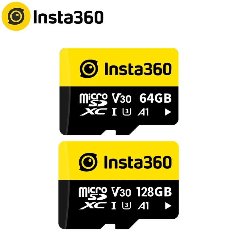 인스타 360 SD 메모리 카드, 인스타 360 X4 X3, 에이스 프로 ONE X2 ONE RS / R X 3, 64GB, 128GB, V30 A1, 고속 정품 액세서리