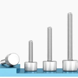 스테인리스 스틸 엄지 나사, 널링 헤드 엄지 볼트, 기계 도구, 원형 조정 핸드 나사, M2 M2.5 M3 M4 M5 M6 M8 304, 1-5 개