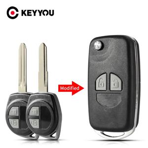 KEYYOU 스즈키 스위프트 그랜드 비타라 알토 SX4 플립 키 쉘 원격 케이스 교체, HU133R/TOY43 블레이드 액세서리