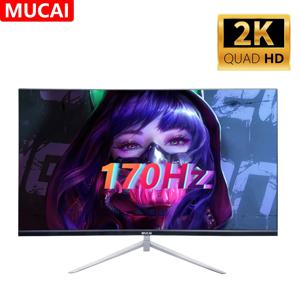 MUCAI 27 인치 모니터, 2K 144Hz IPS LCD 디스플레이, QHD 180Hz 데스크탑 게이밍 컴퓨터 화면, 평면 패널 HDMI 호환, DP 2560*1440