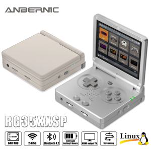 ANBERNIC 3.5 인치 IPS 스크린 플립 핸드 헬드 콘솔, 리눅스 시스템, HDMI 호환 TV 출력, 64G 5500 게임 사전 설치, RG35XXSP