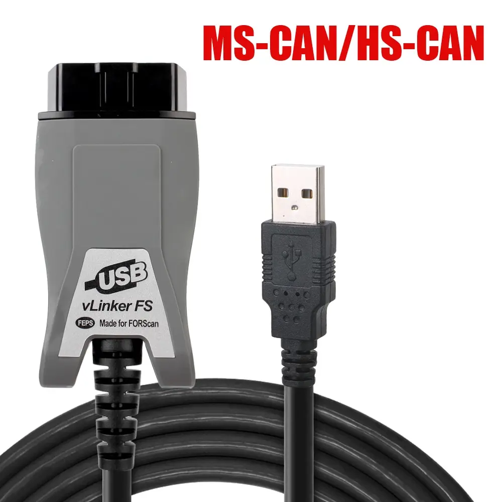 포드 FORScan 마쓰다 VLinker FS용 자동차 진단 스캐너, OBD2, USB FS ELM327 ELM 327 OBD 2 OBDII HS/MS-CAN 인터페이스 도구