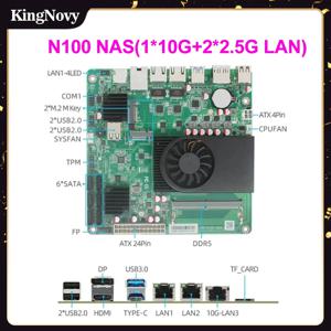 인텔 N100 i3-N305 6 베이 NAS 마더보드, 1*10G 2 * i226-V 2.5G 3LAN 6 * SATA3.0 2 * M.2 NVMe 1 * DDR5 소프트 라우터 방화벽 ITX 메인보드