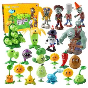 Plants vs Zombies 2 장난감 세트 시리즈, 오리지널 애니메이션 액션 피규어, 소프트 실리콘, 좀비 생일 크리스마스 새해 선물, 남아