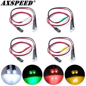 AXSPEED LED 조명 헤드라이트 미등 야간 스포트라이트, 1/10 1/18 1/24 축 SCX10 SCX24 TRX4M TRX4 TRX6 타미야 DIY 부품