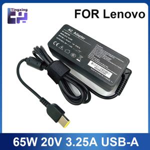 레노버 씽크패드 X301S X230S G500 G405 X1 카본 E431 E531 T440s 요가 13용 20V 3.25A 65W USB AC 노트북 충전기 전원 어댑터