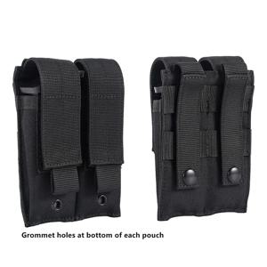 Molle 더블 피스톨 맥 파우치, 싱글 더블 스택 탄창, 9mm/.40 구경 Gl 17 S & W M & P Sig 226 / 229 1911, 신제품