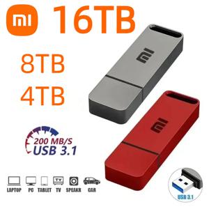 샤오미 금속 3.1 펜 드라이브 키, USB 16TB 8TB OTG, 2TB 4TB C 타입, 고속 휴대용 펜 드라이브, 플래시 드라이브 메모리 스틱, 방수