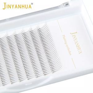 JINYANHUA 3D 소프트 내추럴 밍크 속눈썹, 수제 프리메이드 볼륨 팬, 속눈썹 연장, 메이크업 팜므 인조 속눈썹, 3 줄, 12 줄