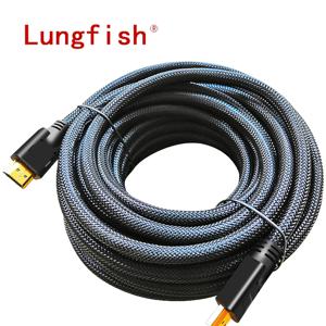 Lungfish 긴 hdmi 케이블 5 m 7.5 m 10 m 15 m 20 m 케이블 hdmi 1080 p 3d 분배기 스위치 ps4 led tv 박스 xbox 프로젝터 컴퓨터