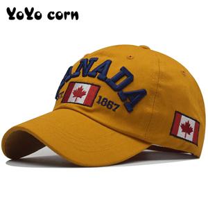 I love canada 새로운 세척 코튼 야구 모자 스냅 백 모자, 남성 여성 아빠 모자 자수 캐주얼 모자 Casquette 힙합 모자