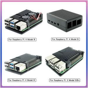 라즈베리 파이 4 모델 B 듀얼 팬, CNC 알루미늄 합금 케이스, 금속 5 색 아머 쉘, 방열판 포함, 4B, 3B +, 3B 용