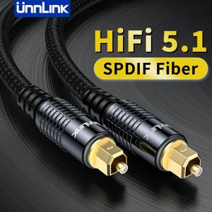 Unnlink SPDIF 광학 오디오 케이블, 디지털 하이파이 5.1 토스링크 케이블, TV 박스 PS4 스피커용, 블루레이 Xbox 360 앰프 서브우퍼