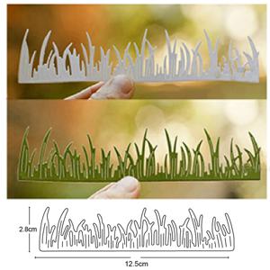 잔디 가장자리 금속 절단 다이, 스텐실 잔디 테두리 다이 컷, 카드 제작 DIY, 새로운 2020 공예 카드