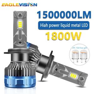 EAGLEVISION 차량용 LED 헤드라이트 램프 전구, 고출력 램프, H4 터보 캔버스, 12V, 24V, 1800W, HB3, HB4, 9012, H1, H4, H7, H11, H13