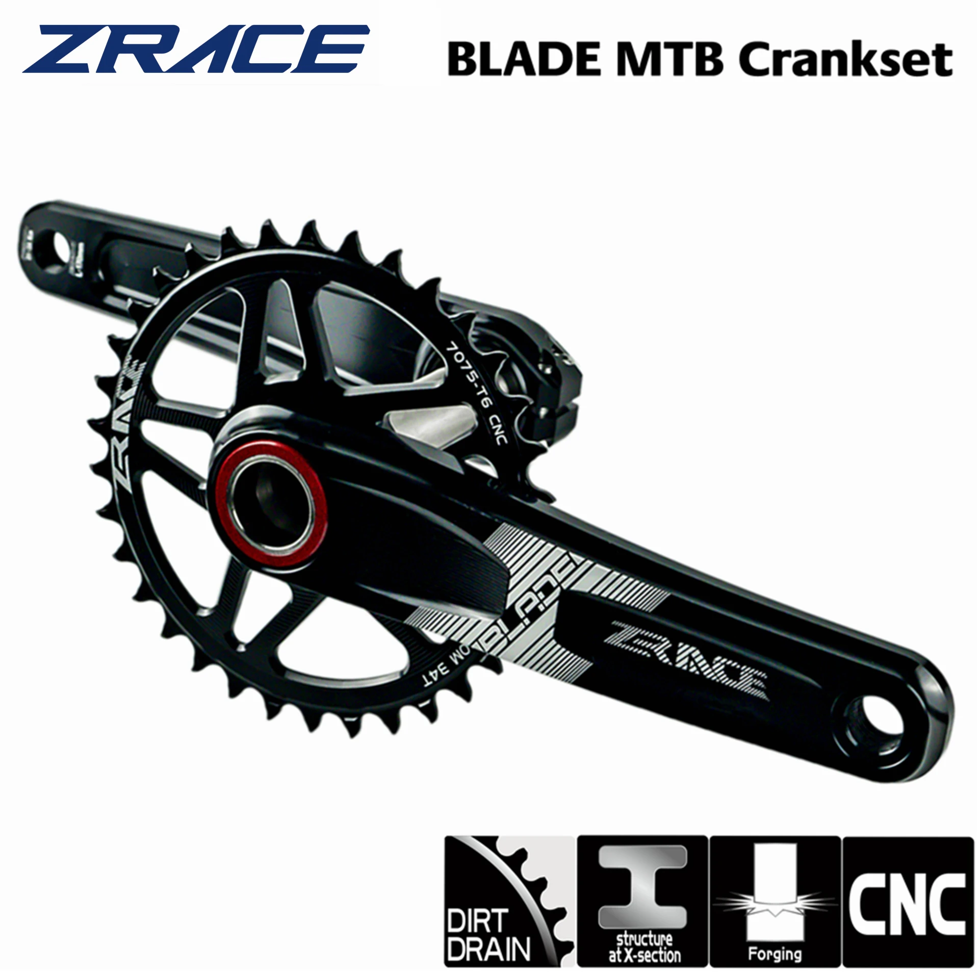 ZRACE BLADE 1x10 11 12 단 크랭크셋 이글 투스, MTB XC TR AM 170 175mm,32T 34T 36T,BB68 73 체인셋