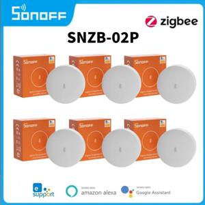 SONOFF SNZB-02P 지그비 온도 및 습도 센서 지지대, 다양한 게이트웨이, eWeLink 앱을 통한 음성 제어, 알렉사, 1-10 개