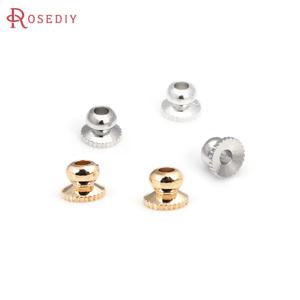 4x3MM 24K 골드 컬러 황동 비즈 모자 쥬얼리 목걸이 귀걸이 팔찌 만들기 용품 Diy 결과 액세서리, 20 개