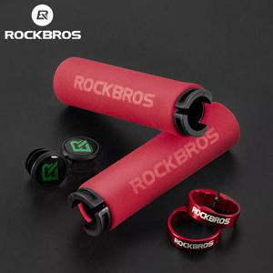 ROCKBROS 자전거 그립 MTB 실리콘 스폰지 핸들 바 그립 미끄럼 방지 충격 흡수 소프트 자전거 그립 Ultraight Cycling Handlebar