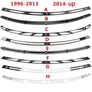 블랙 크롬 오토바이 윈드 실드 트림 CNC, 할리 투어링 일렉트라 글라이드 스트리트 글라이드 FLHX FLHTC CVO 96-13 14-up