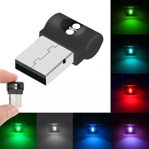 미니 USB LED 자동차 조명, 자동차 인테리어 분위기 조명, 비상 조명, PC 자동 다채로운 장식 램프, 자동차 액세서리