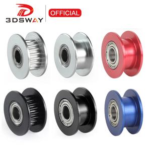 3DSWAY 3D 프린터 부품, GT2 아이들러 타이밍 풀리, 20 톱니 휠 보어, 5mm 알루미늄 기어 톱니, 2GT 타이밍 벨트, 6mm Reprap DIY