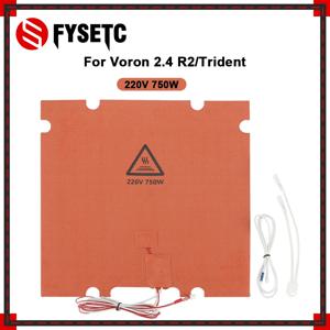 FYSETC 구멍이 있는 실리콘 가열 베드 가열 패드 300/350mm 220V 750W/1000W Voron 2.4 R2/트라이던트 3D 프린터 부품 용 핫 베드