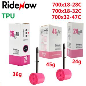 RideNow TPU 자전거 내부 튜브, 도로 자전거 타이어, MTB 자전거 카메라, 700C, 700x18, 23, 25, 28, 32, 35, 37, 40, 47C, 29x1.5 1.75, 1.9 pneu aro