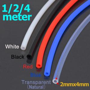 보우덴 압출기 PTFE 튜브, J 헤드 핫엔드 V5 V6 1.75mm 필라멘트 ID 2mm OD 4mm 테플론 파이프, Ender 3 3D 프린터 부품용, 1 M, 2M, 4M